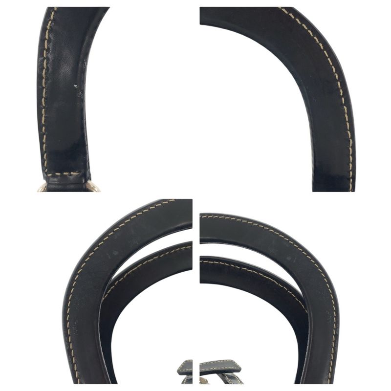 Prada Tessuto Triangle Logo Plate Black Silver Hardware Nylon Leather Handbag