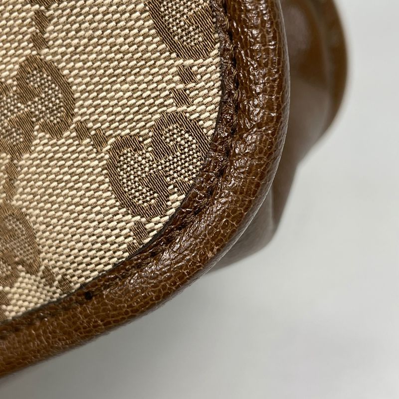 Gucci Horsebit Tote Shoulder Bag Tote Bag GG Canvas Beige Brown 623694 Women