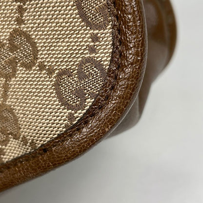 Gucci Horsebit Tote Shoulder Bag Tote Bag GG Canvas Beige Brown 623694 Women