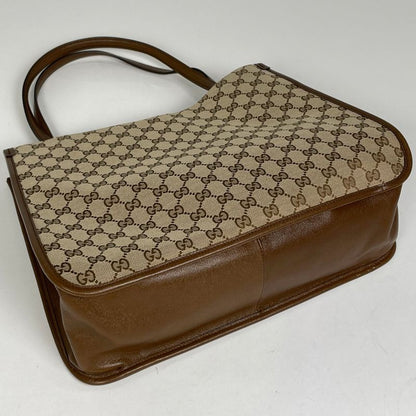 Gucci Horsebit Tote Shoulder Bag Tote Bag GG Canvas Beige Brown 623694 Women