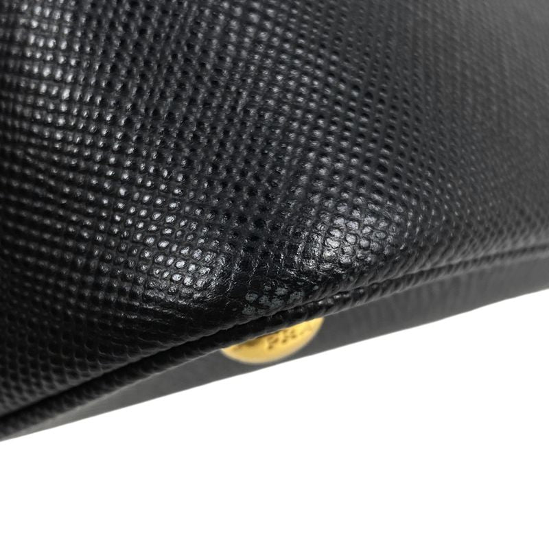 Prada Double Small Bag 2WAY Shoulder Bag Handbag Leather Black 1bg887 Women