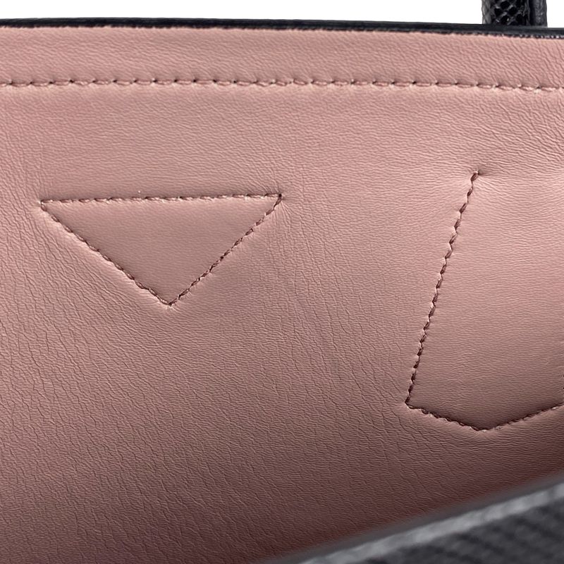 Prada Double Small Bag 2WAY Shoulder Bag Handbag Leather Black 1bg887 Women