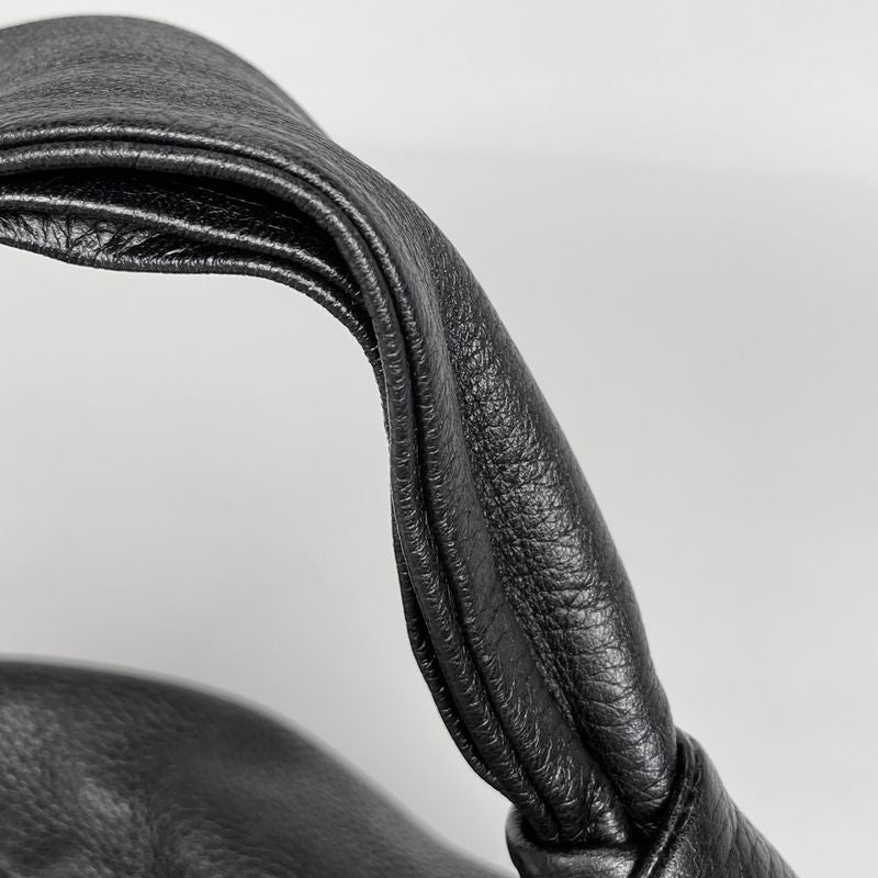 Gucci Bamboo Hobo Shoulder Bag Fringe Tassel Shoulder Bag Leather Black 232930