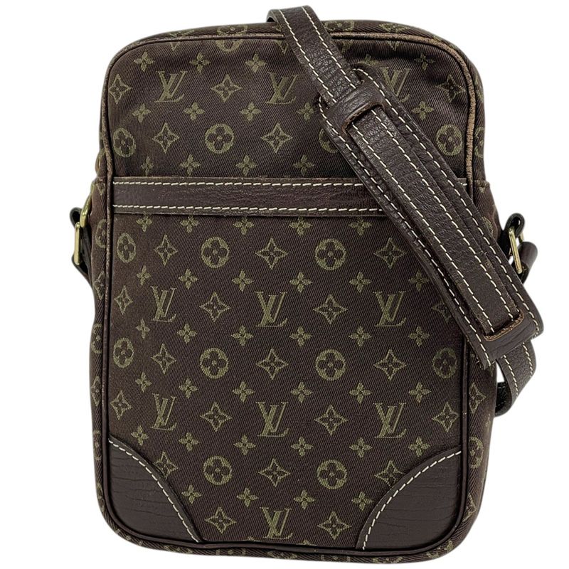 Louis Vuitton Danube Crossbody Shoulder Bag Monogram Mini Lin Ebène M95228 Women