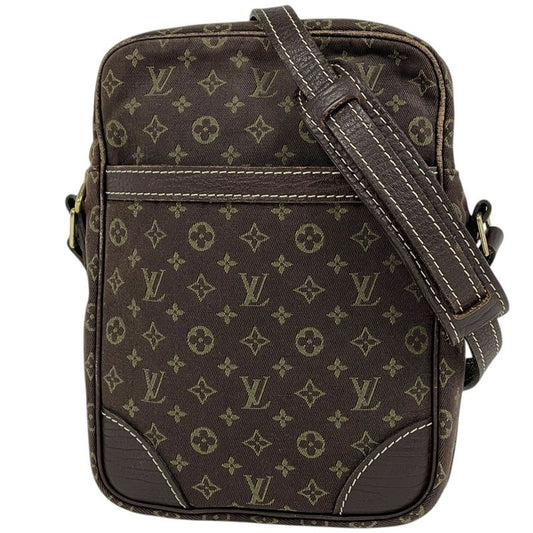 Louis Vuitton Danube Crossbody Shoulder Bag Monogram Mini Lin Ebène M95228 Women