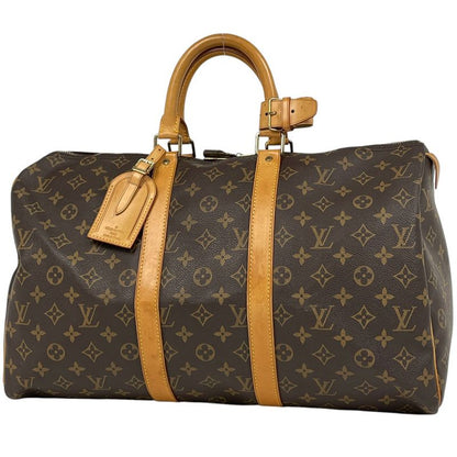 Louis Vuitton Keepall 45 Handbag Travel Business Boston Bag Monogram Brown