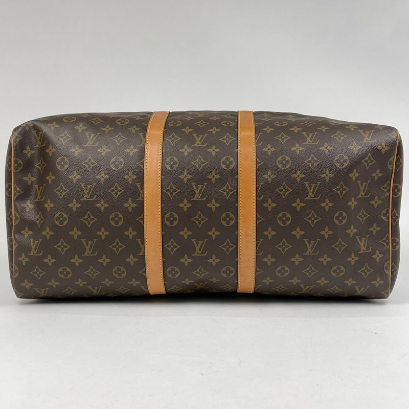 Louis Vuitton Keepall 55 Handbag Travel Business Boston Bag Monogram Brown