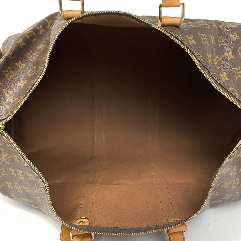 Louis Vuitton Keepall 55 Handbag Travel Business Boston Bag Monogram Brown