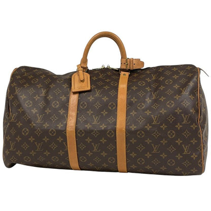 Louis Vuitton Keepall 55 Handbag Travel Business Boston Bag Monogram Brown