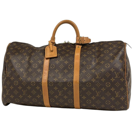 Louis Vuitton Keepall 55 Handbag Travel Business Boston Bag Monogram Brown