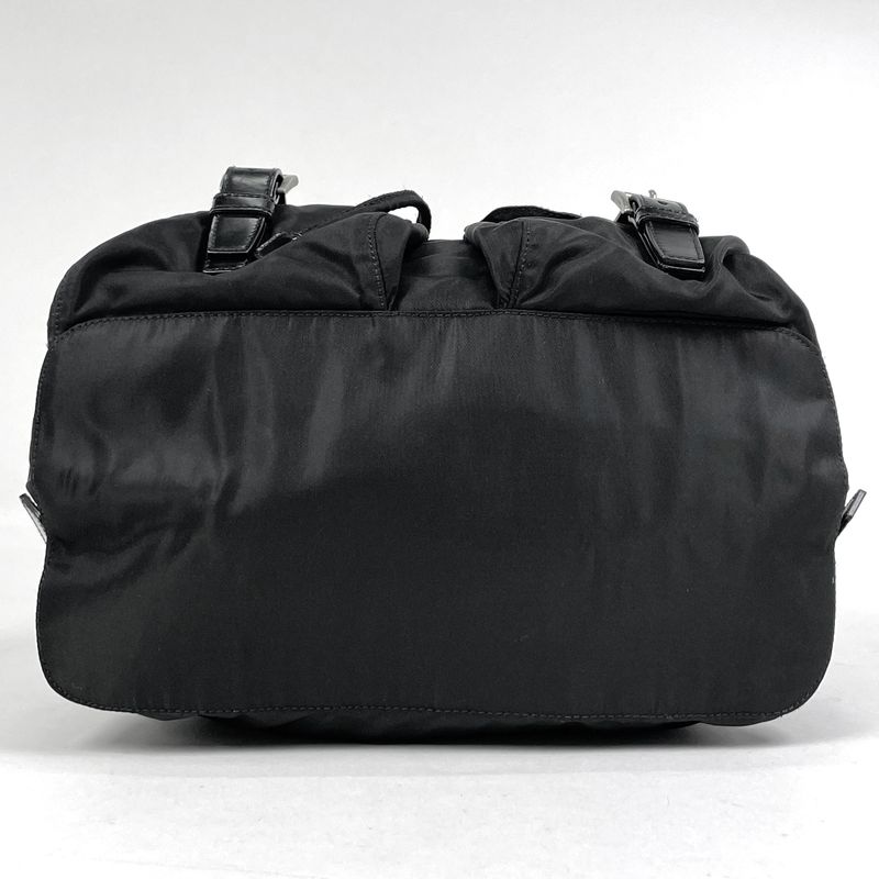 Prada Logo Plate Backpack Sac Rucksack Backpack Nylon Nero (black) Women