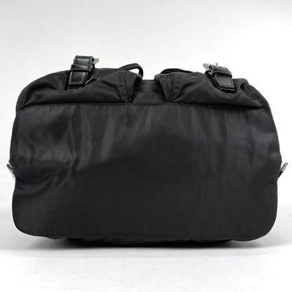 Prada Logo Plate Backpack Sac Rucksack Backpack Nylon Nero (black) Women