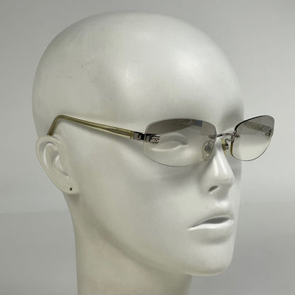 Chanel Coco Mark Sunglasses Rimless Eyewear Sunglasses Plastic Clear Yellow