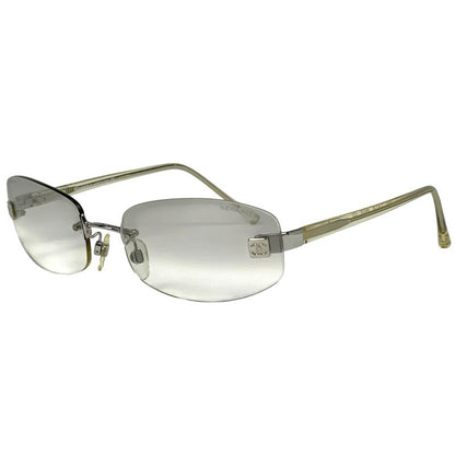 Chanel Coco Mark Sunglasses Rimless Eyewear Sunglasses Plastic Clear Yellow
