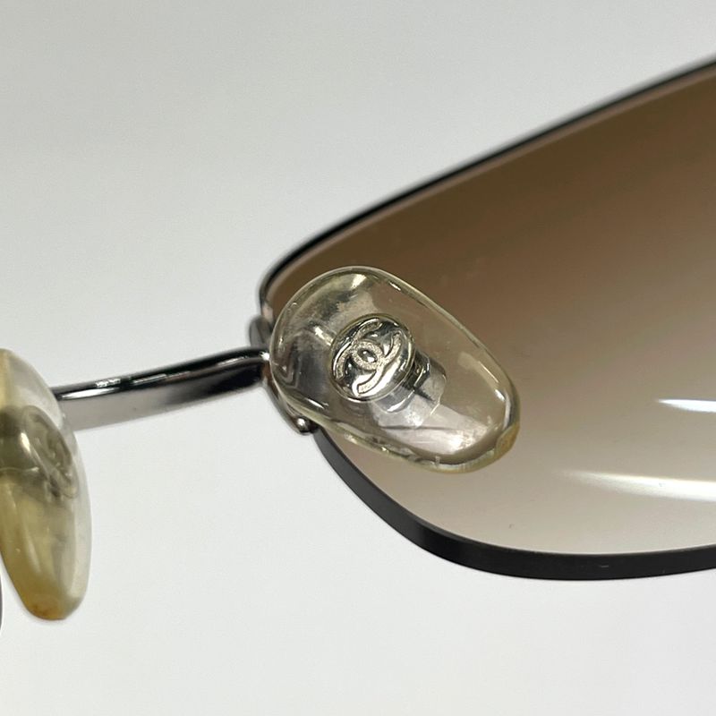 Chanel Coco Mark Sunglasses Eyewear Gradient Sunglasses Metal Silver 4002 Ladies