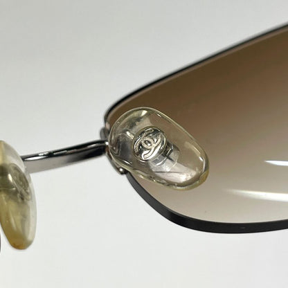 Chanel Coco Mark Sunglasses Eyewear Gradient Sunglasses Metal Silver 4002 Ladies