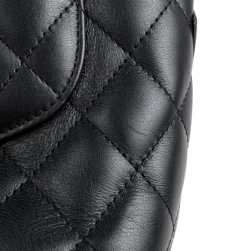 Chanel Cambon Line Medium Tote Bag Coco Mark Handbag Tote Leather Black A25167