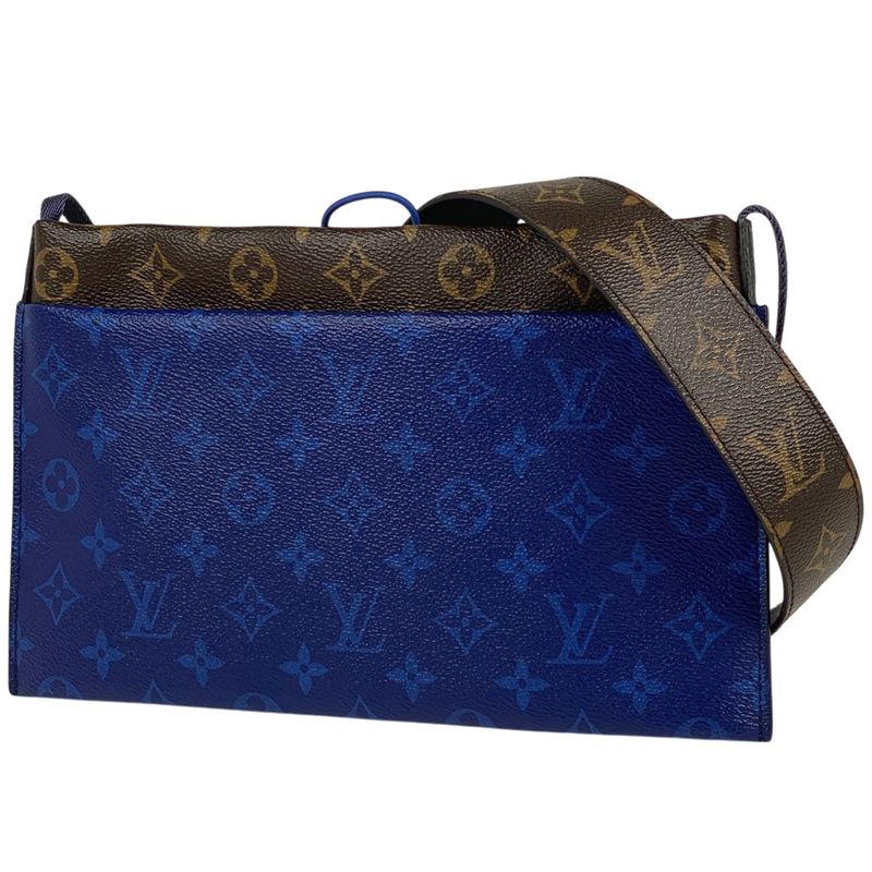 Louis Vuitton Split Succotche Kim Jones Pacific Shoulder Bag Monogram Cobalt