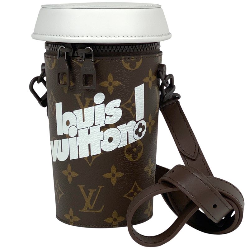 Louis Vuitton Everyday LV Coffee Cup Crossbody Shoulder Bag Monogram Brown