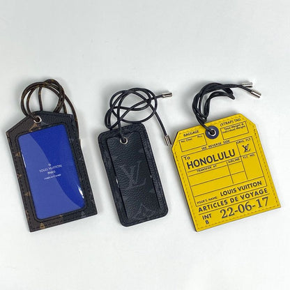 Louis Vuitton Porte De L'address Name Tag Set Of 3 Bag Charm Hono Lou Key