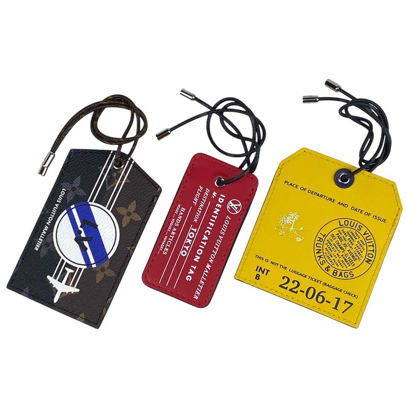 Louis Vuitton Porte De L'address Name Tag Set Of 3 Bag Charm Hono Lou Key