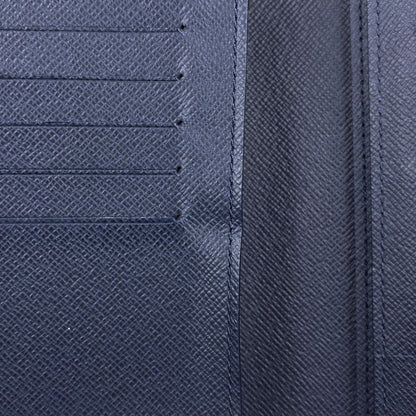Louis Vuitton Portefeuille Blazer Foldable Long Wallet Taiga Blue Marine M30502