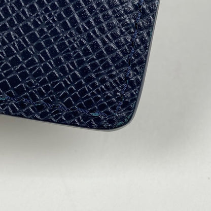 Louis Vuitton Portefeuille Blazer Foldable Long Wallet Taiga Blue Marine M30502