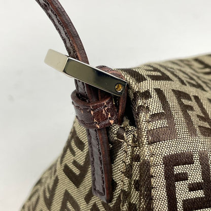 Fendi Zucchino Pattern One Shoulder Bag Shoulder Handbag Mini Mamma Baguette