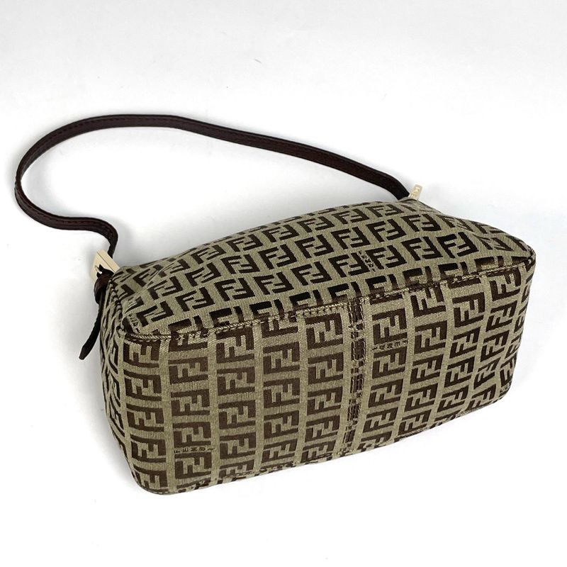 Fendi Zucchino Pattern One Shoulder Bag Shoulder Handbag Mini Mamma Baguette