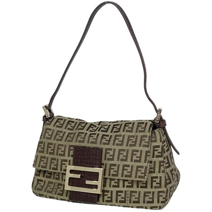 Fendi Zucchino Pattern One Shoulder Bag Shoulder Handbag Mini Mamma Baguette
