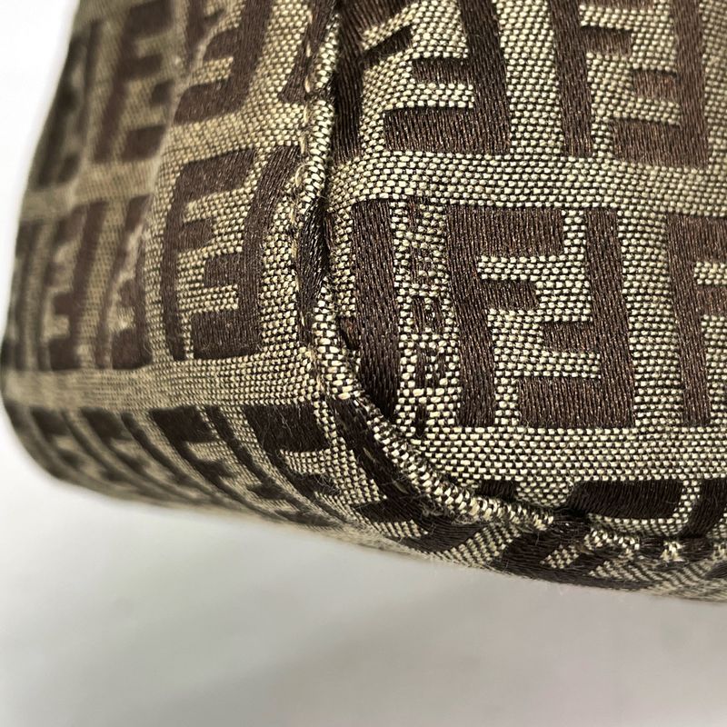 Fendi Zucchino Pattern One Shoulder Bag Shoulder Handbag Mini Mamma Baguette