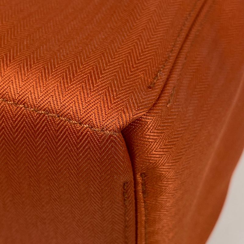 Hermes Acapulco PM Tote Bag H Logo Handbag Twirl Chevron Orange Ladies