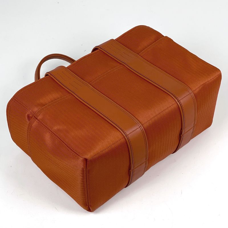 Hermes Acapulco PM Tote Bag H Logo Handbag Twirl Chevron Orange Ladies