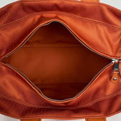 Hermes Acapulco PM Tote Bag H Logo Handbag Twirl Chevron Orange Ladies