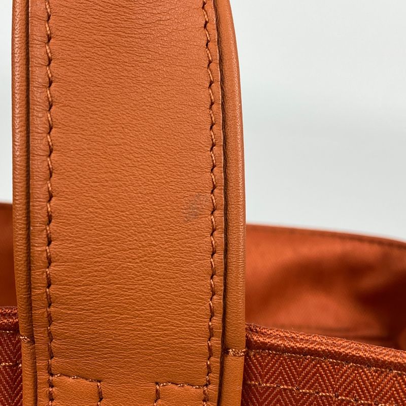 Hermes Acapulco PM Tote Bag H Logo Handbag Twirl Chevron Orange Ladies