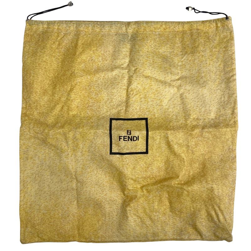 Fendi Zucca Logo Mamma Bucket One Shoulder Handbag Shoulder Bag Fabric Gray