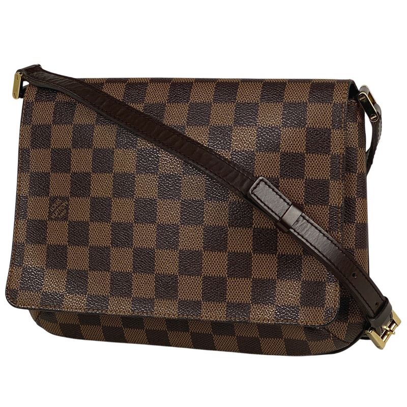 Louis Vuitton Musette Tango Long Crossbody Shoulder Bag Damier Brown N51301