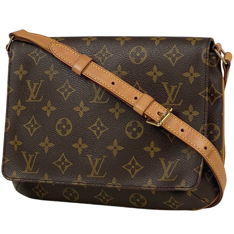 Louis Vuitton Musette Tango Short Shoulder Bag Monogram Brown M51257 Women