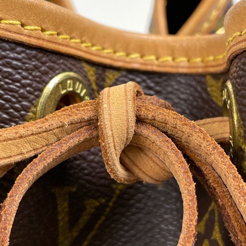 Louis Vuitton Noe One Shoulder Drawstring Shape Shoulder Bag Monogram Brown