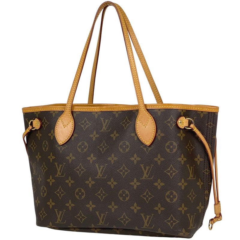 Louis Vuitton Neverfull PM Handbag Shopping Tote Monogram Brown M40155 Women