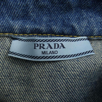 Prada Triangle Logo Oversized Organic Denim Shirt Gfc036 S212 1ZAB Shirt