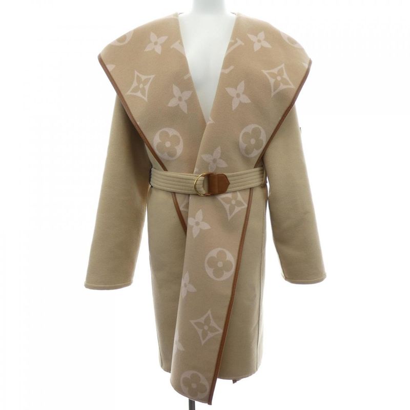 Louis Vuitton Belted Double Face Hooded Wrap Coat Fmco05nuv Coat