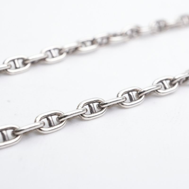 Hermes Chaine D'ancre Bracelet Bangle Cuff AG 925 Silver Mini