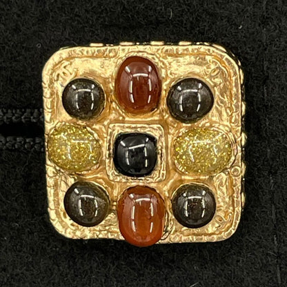 Chanel Jacket Coat 2011 Gripoix Worn by Keira Knightley Black Size 42