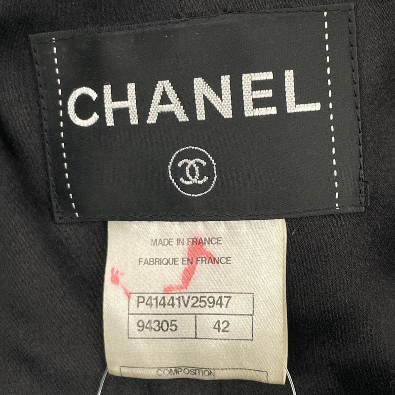 Chanel Jacket Coat 2011 Gripoix Worn by Keira Knightley Black Size 42