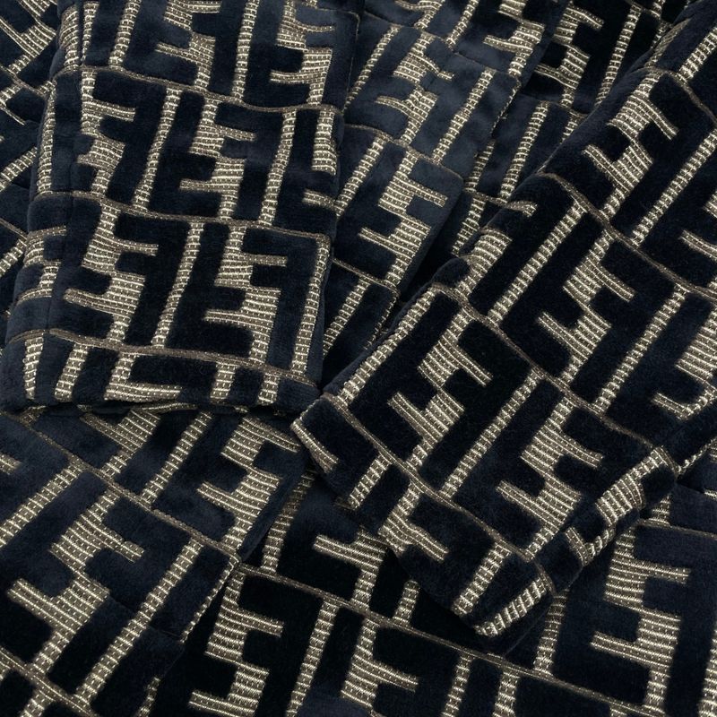 Fendi Coat Long Zucca Pattern Brown Tan Size 40