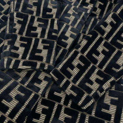 Fendi Coat Long Zucca Pattern Brown Tan Size 40