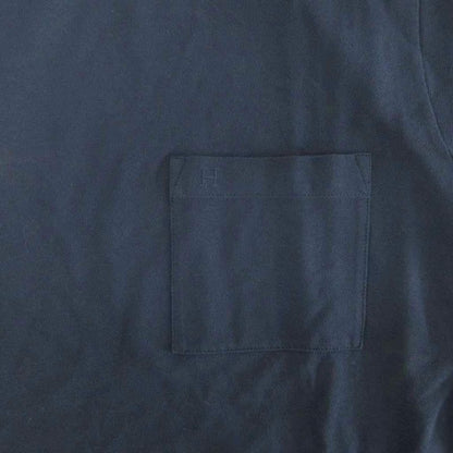 Hermes Saddle Stitch T-Shirt Cut and Sleeve Short Sleeve H Logo Embroidery Crew