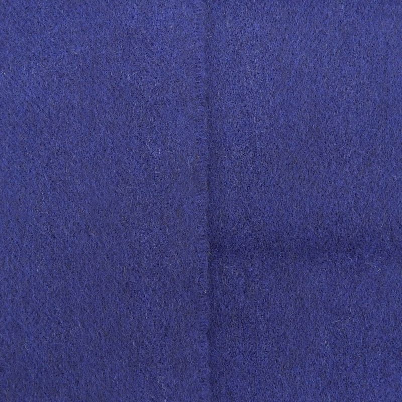 Hermes Imprime Hermes Odysee 100% Cashmere H Logo Design Fringed Scarf Navy