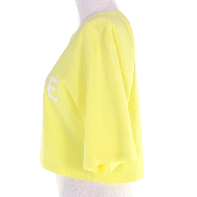 Celine 2x761671q 100% Cotton Logo Print Crew Neck Cropped Short Sleeve T-Shirt